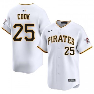 White Billy Cook #25 PIT Pirates Baseball Embroidery Jersey | MLB Men Fit 43764922