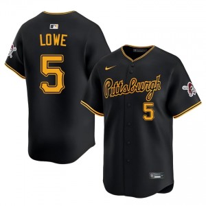 Premium Brandon Lowe #5 Black Baseball Embroidery Jersey | PIT Men Collection Edition 18667628