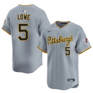 Brandon Lowe #5 Pittsburgh Pirates Baseball Jersey | Gameday Men Gray Embroidery Edition 89702827
