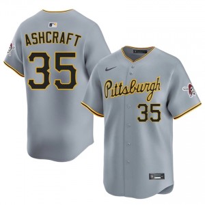Braxton Ashcraft #35 PIT Pirates Baseball Jersey | Pro-Grade Men Gray Stitched Edition 40628927