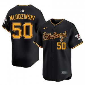 MLB Carmen Mlodzinski #50 Black Baseball Embroidery Jersey | Pittsburgh Buccos Men Collection Edition 72273712