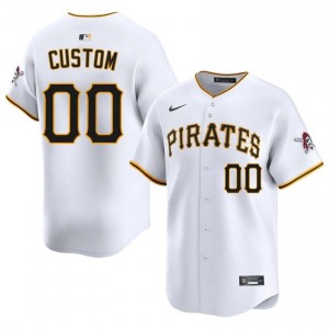 White Custom #00 Pirates Baseball Stitch Jersey | MLB Men Fit 62587852
