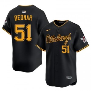 Premium David Bednar #51 Black Baseball Sewn Jersey | Pittsburgh Pirates Men Collection Edition 22806303