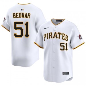 White David Bednar #51 Pirates Baseball Embroidery Jersey | Exclusive Men Fit 11508395