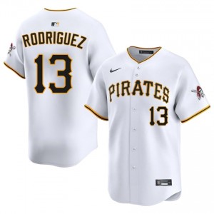White Endy Rodriguez #13 Pittsburgh Pirates Baseball Stitched Jersey | Licensed Men Fit 85955988