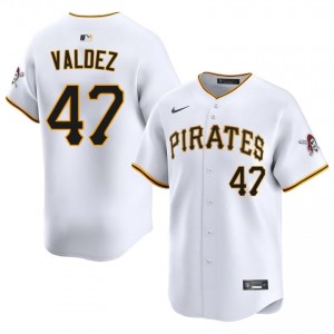 White Enmanuel Valdez #47 PIT Pirates Baseball Embroidery Jersey | Iconic Men Fit 89919856