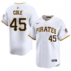 White Gerrit Cole #45 Pirates Baseball Sewn Jersey | MLB Men Fit 31707919