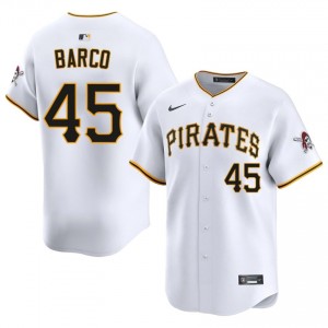 Men Hunter Barco #45 White Embroidery Jersey | PIT Pirates Classic Baseball Gear 98405933