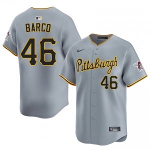 Hunter Barco #46 Pittsburgh Pirates Baseball Jersey | Classic Men Gray Stitched Edition 89742602