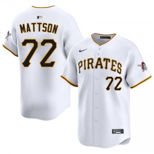 White Isaac Mattson #72 PIT Pirates Baseball Stitched Jersey | Licensed Men Fit 26514457