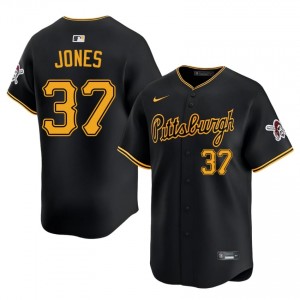 Professional Jared Jones #37 Black Baseball Stitched Jersey | PIT Men Collection Edition 52043718