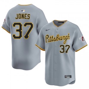 Jared Jones #37 Pittsburgh Pirates Baseball Jersey | Classic Men Gray Embroidery Edition 75178356