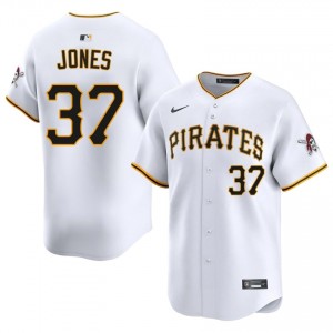 White Jared Jones #37 Pirates Baseball Stitched Jersey | Durable Men Fit 34180760