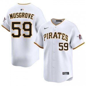 White Joe Musgrove #59 Pittsburgh Buccos Baseball Sewn Jersey | Iconic Men Fit 69376662