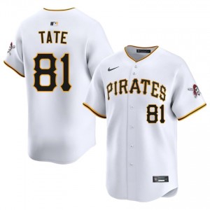 White Joshua Tate #81 PIT Pirates Baseball Stitch Jersey | Exclusive Men Fit 10689214
