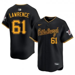 Durable Justin Lawrence #61 Black Baseball Sewn Jersey | PIT Men Collection Edition 47337745