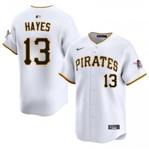 White Ke'Bryan Hayes #13 Pirates Baseball Stitched Jersey | Durable Men Fit 19354577