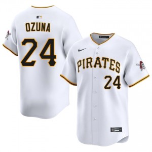 White Marcell Ozuna #24 Pittsburgh Buccos Baseball Embroidery Jersey | Licensed Men Fit 62910227