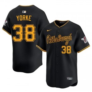 Premium Nick Yorke #38 Black Baseball Embroidery Jersey | PIT Men Collection Edition 26577320