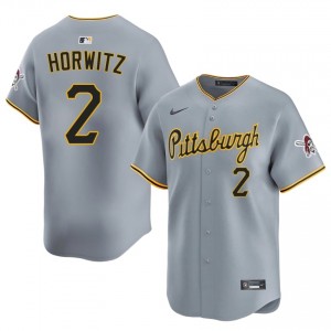 Spencer Horwitz #2 PIT Baseball Jersey | Authentic Men Gray Stitched Edition 71058649