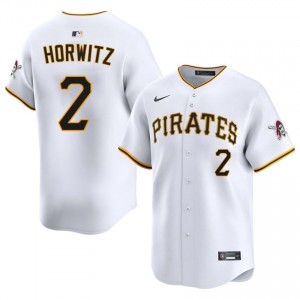 White Spencer Horwitz #2 PIT Pirates Baseball Sewn Jersey | Replica Men Fit 58022140
