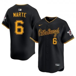 Exclusive Starling Marte #6 Black Baseball Stitch Jersey | PIT Men Collection Edition 92433910