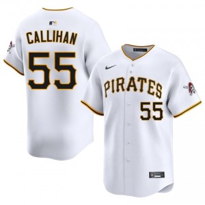 White Tyler Callihan #55 Pirates Baseball Stitched Jersey | Exclusive Men Fit 55760134