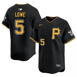 Men Brandon Lowe #5 Black Limited Stitched Jersey | PIT Pirates Classic Baseball Gear 68398318
