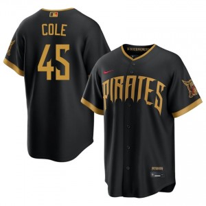 Replica Gerrit Cole #45 Blcak City Connect Baseball Stitched Jersey | Pirates Men Collection Edition 29917795