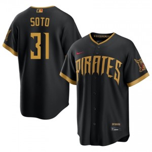 MLB Gregory Soto #31 Blcak City Connect Baseball Embroidery Jersey | Pittsburgh Pirates Men Collection Edition 42080607