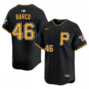 Men Hunter Barco #46 Black Limited Sewn Jersey | Pittsburgh Buccos Elite Baseball Gear 61177283