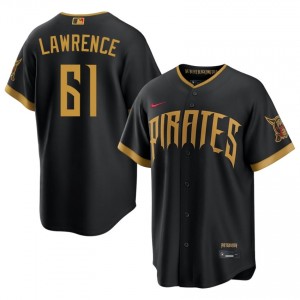 Exclusive Justin Lawrence #61 Blcak City Connect Baseball Embroidery Jersey | Pirates Men Collection Edition 33263355
