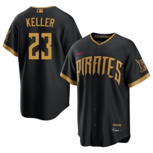 Iconic Mitch Keller #23 Blcak City Connect Baseball Sewn Jersey | Pittsburgh Pirates Men Collection Edition 51472148