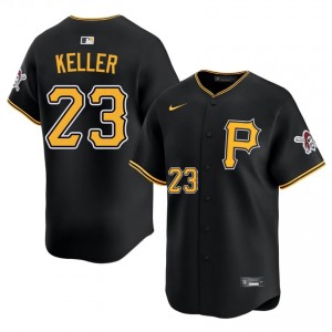 Men Mitch Keller #23 Black Limited Sewn Jersey | PIT Gameday Baseball Gear 61247788