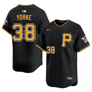 Men Nick Yorke #38 Black Limited Stitched Jersey | PIT Pirates Classic Baseball Gear 68049794