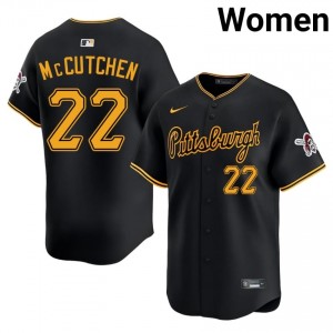 #22 Andrew McCutchen Pro-Grade Women Baseball Jersey | PIT Black Fan Gear 96117441