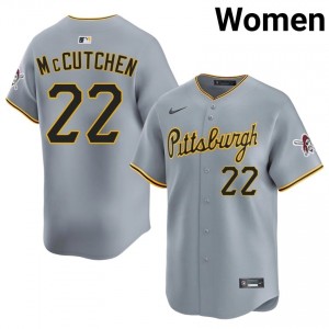 Pittsburgh Pirates Andrew McCutchen #22 Gray Women MLB Baseball Stitch Jersey | 2026 Season 57152556