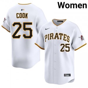 Billy Cook #25 Pittsburgh Pirates Baseball Jersey | Classic Women White Sewn Edition 64638110