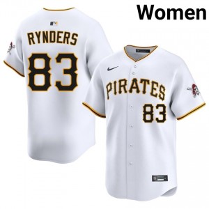 Eddie Rynders #83 Pirates Baseball Jersey | Authentic Women White Embroidery Edition 63290848