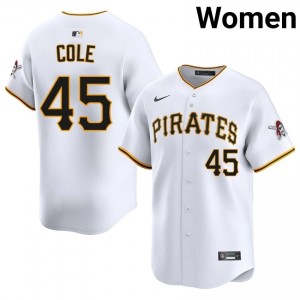 Gerrit Cole #45 PIT Baseball Jersey | Classic Women White Stitched Edition 98413896