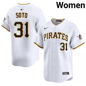 Gregory Soto #31 Pittsburgh Pirates Baseball Jersey | Genuine Women White Sewn Edition 47388992