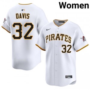 Henry Davis #32 PIT Pirates Baseball Jersey | Elite Women White Embroidery Edition 63470606