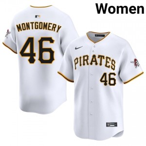 Mason Montgomery #46 Pirates Baseball Jersey | Gameday Women White Embroidery Edition 93093223