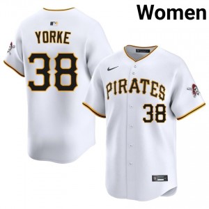Nick Yorke #38 Pittsburgh Buccos Baseball Jersey | Genuine Women White Stitched Edition 92903003