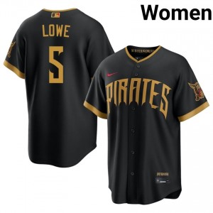 Women Brandon Lowe #5 Blcak City Connect Sewn Jersey | Pittsburgh Pirates Gameday Baseball Gear 21824224