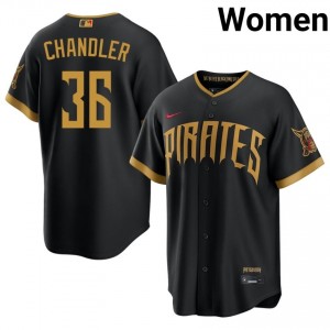 Women Bubba Chandler #36 Blcak City Connect Stitch Jersey | Pittsburgh Pirates Genuine Baseball Gear 35989292