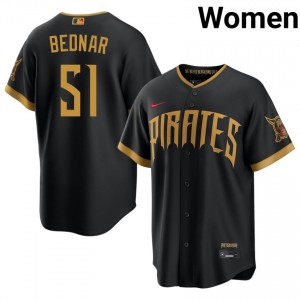 Women David Bednar #51 Blcak City Connect Stitched Jersey | Pittsburgh Buccos Gameday Baseball Gear 93310361