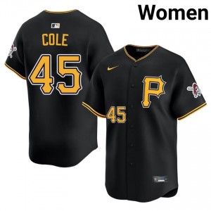 Professional Gerrit Cole #45 Black Limited Baseball Stitched Jersey | Pittsburgh Buccos Women Collection Edition 11188603