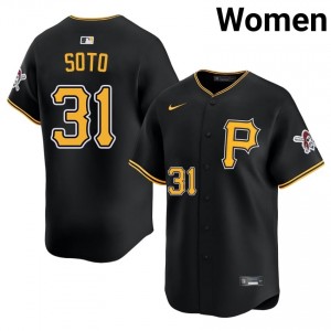 Licensed Gregory Soto #31 Black Limited Baseball Stitch Jersey | PIT Women Collection Edition 15513353