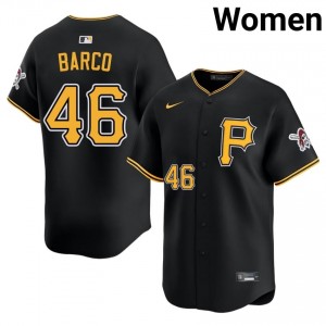 Replica Hunter Barco #46 Black Limited Baseball Stitched Jersey | PIT Pirates Women Collection Edition 60848486
